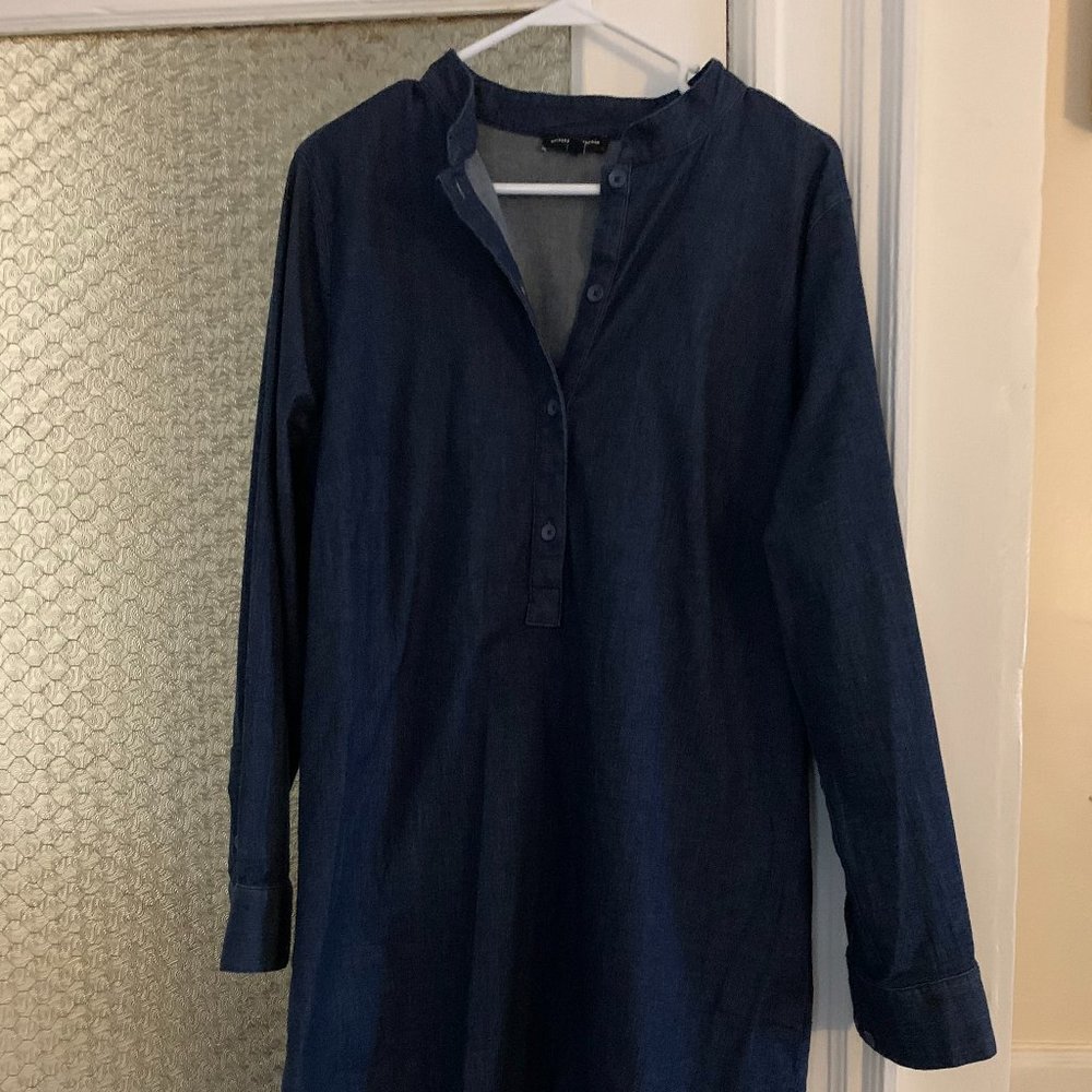 Universal Standard Hannah Shirt Dress (dark blue)